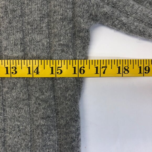 Geronimo Women's Size Medium Gray Cable Button Wool Blend Cardigan Sweater - Picture 3 of 5